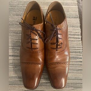 TOTO Leather Oxford Dress Shoes with Height Lifter